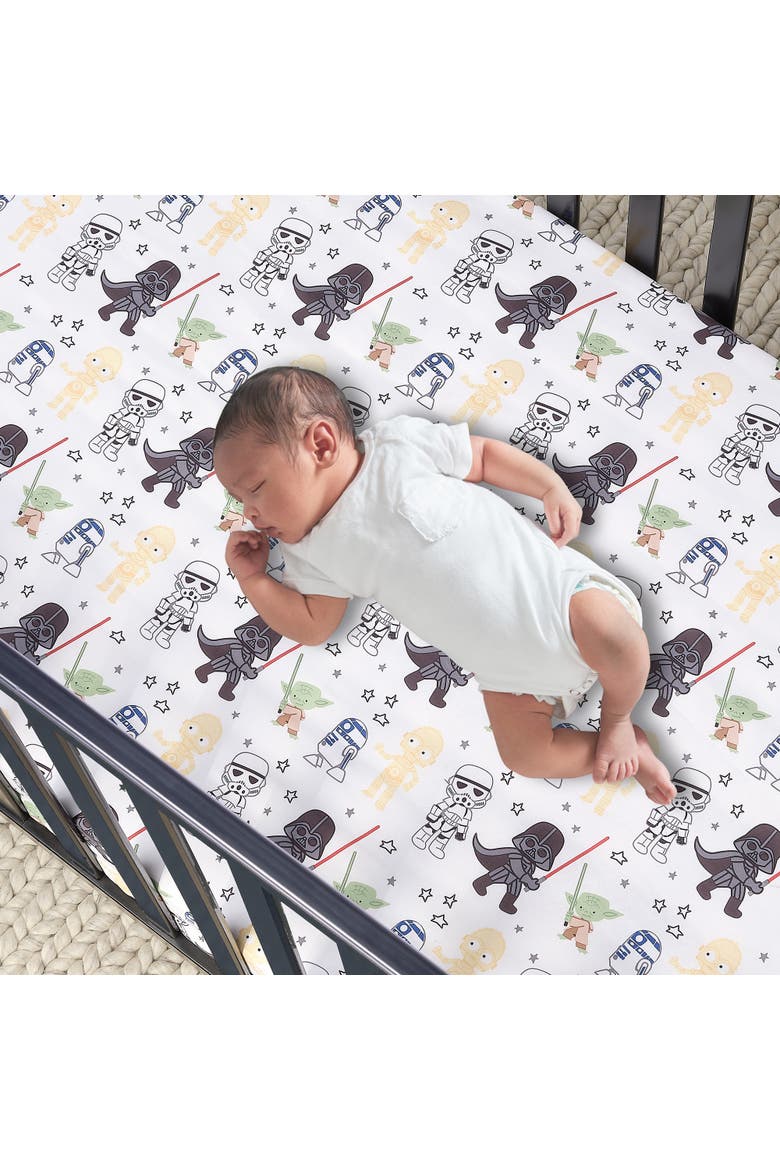 Star Wars Classic 3-Piece Baby Crib Bedding Set - Yoda/Darth Vader, Alternate, color, Multicolor