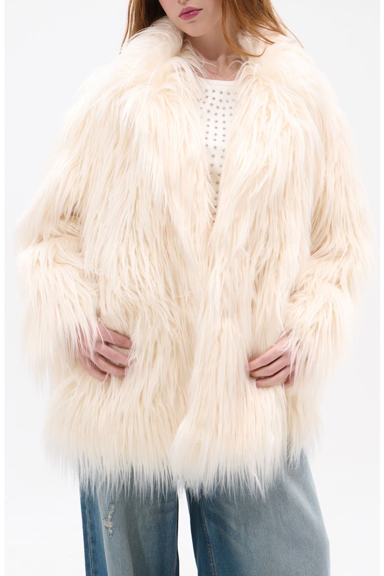 Breckenridge Faux Fur Jacket, Main, color, CREAM