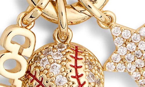 Leith Cubic Zirconia Go Team Baseball Charm Necklace