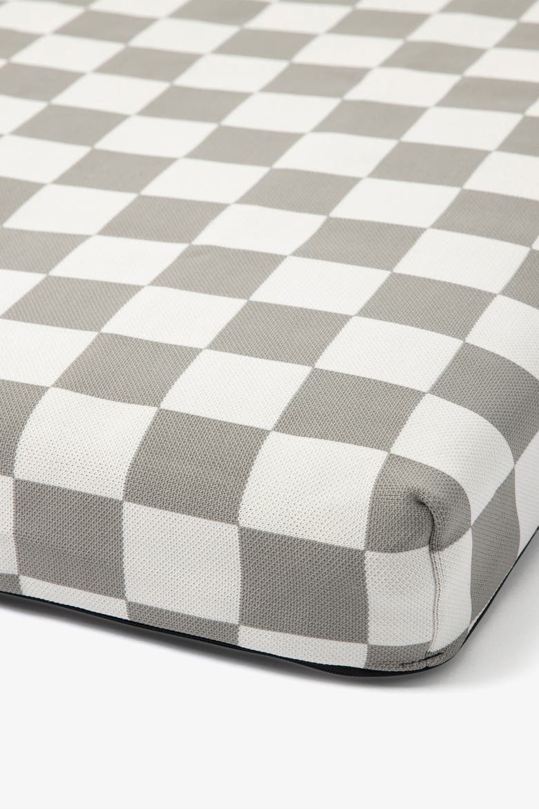 Checker Dog Bed, Alternate, color, Grey