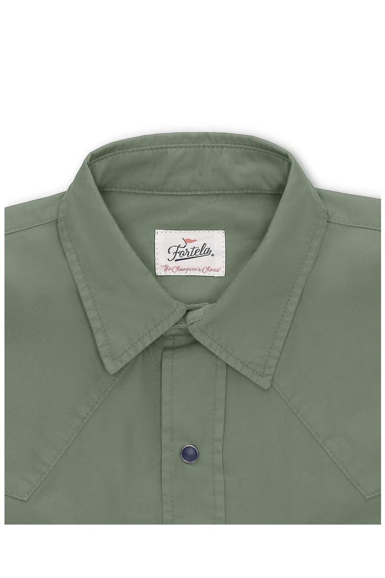 Texan Black Button Shirt, Alternate, color, Green