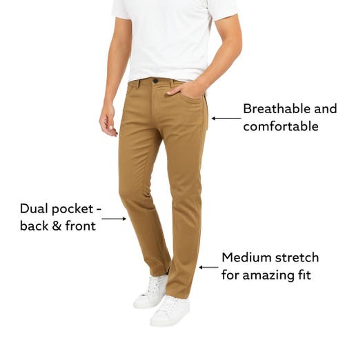 Benben Mens 2 Pack Chinos Slim Fit Stretch Pants In Brown