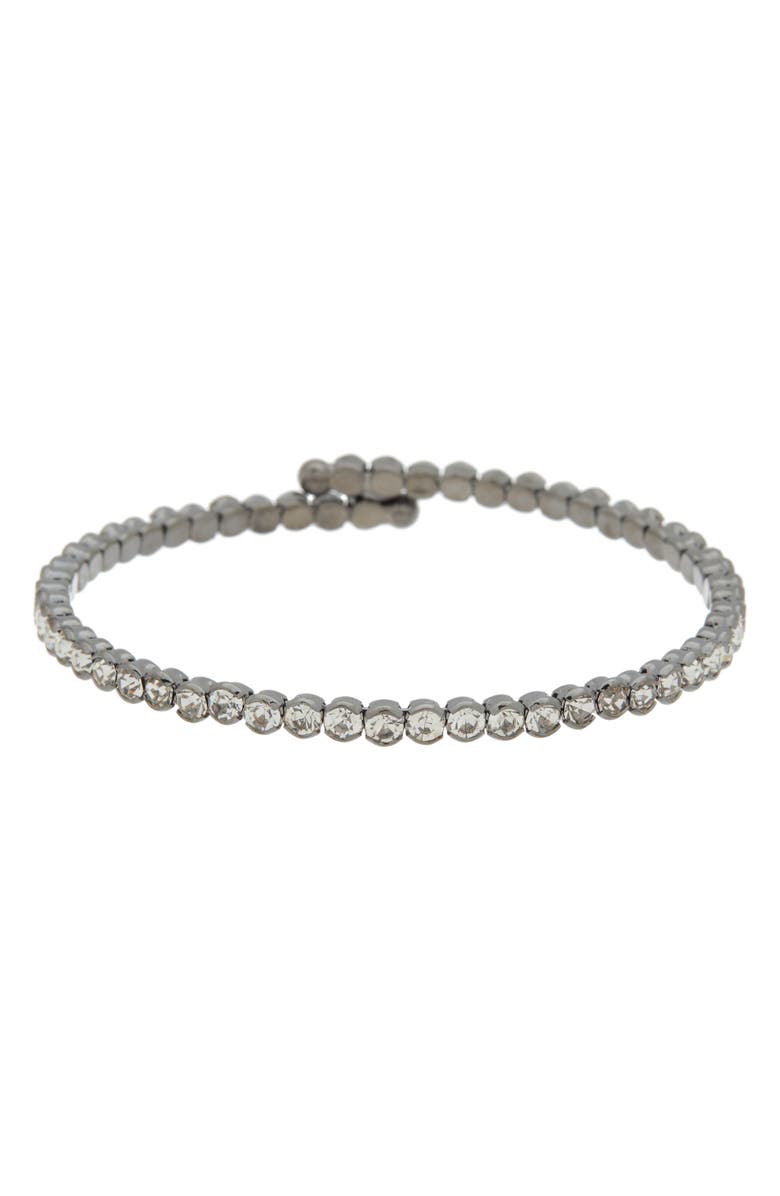 Juvell CZ Bangle Bracelet, Alternate, color, Black