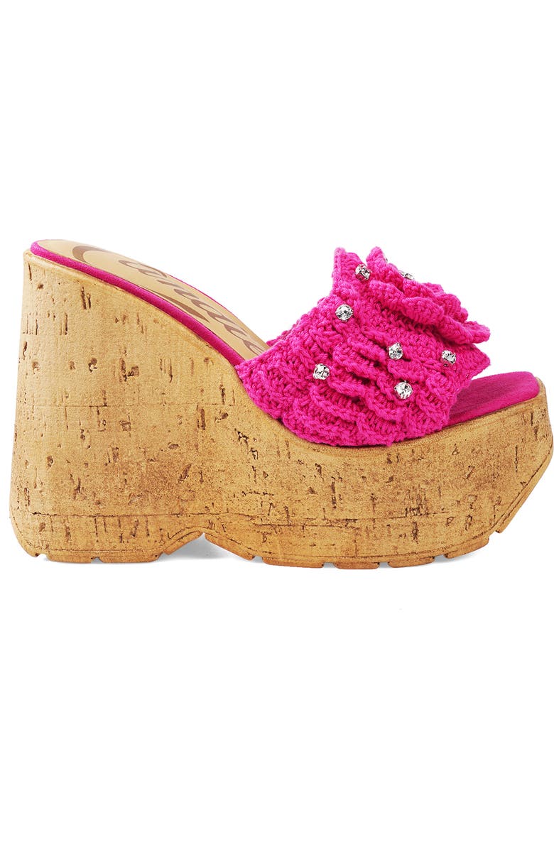 Candie's Mulani Platform Wedge Sandal, Alternate, color, Fuchsia