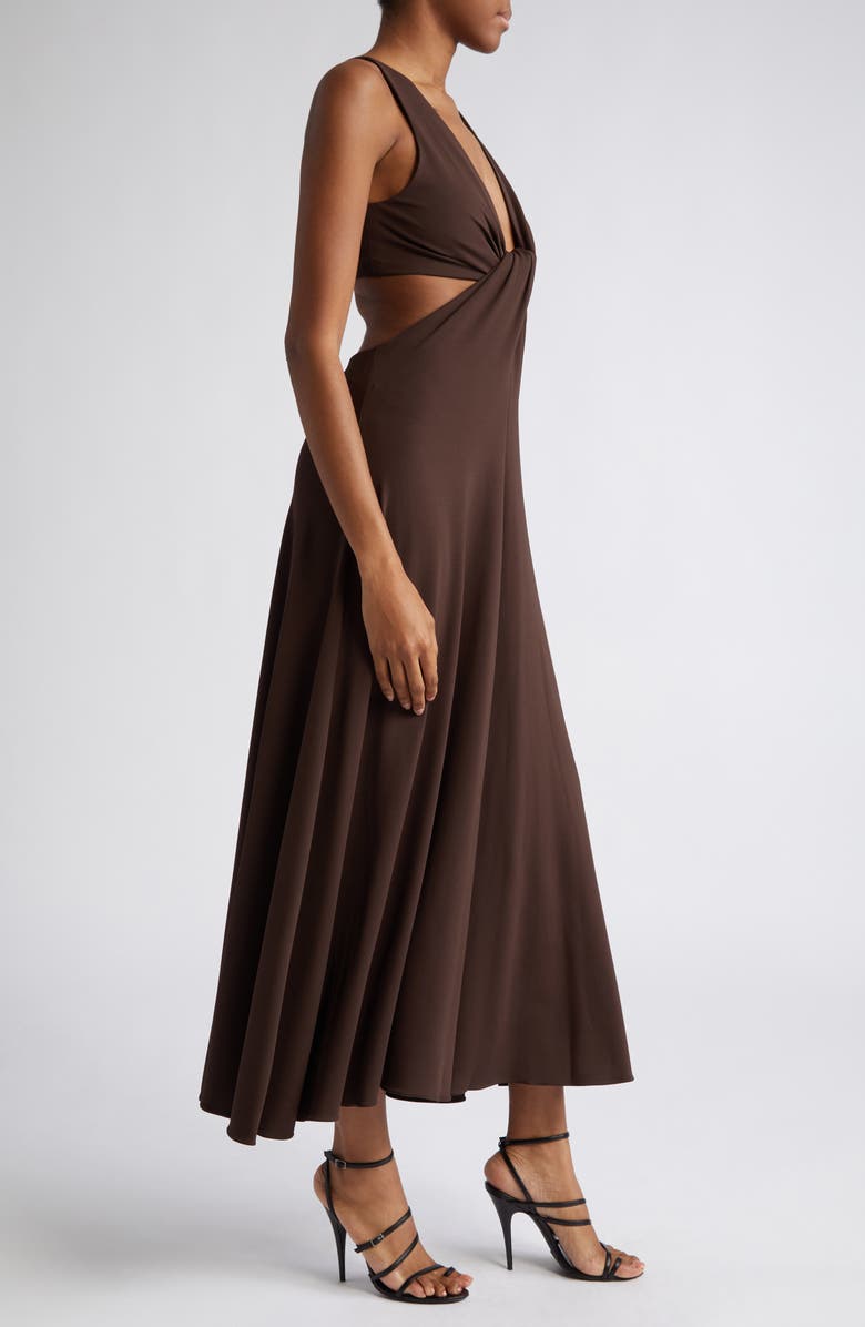 Michael Kors Collection Matte Jersey Cutout Dress, Alternate, color, 