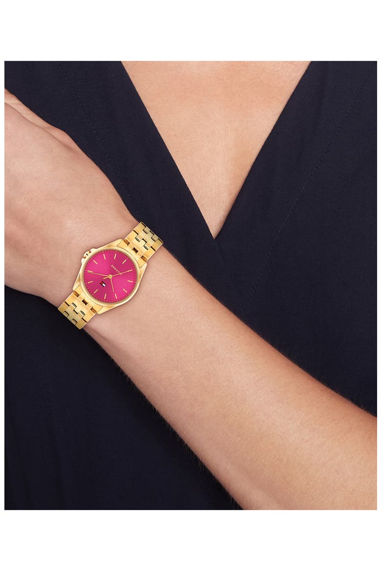 Jade Link Bracelet Watch, Alternate, color, PINK