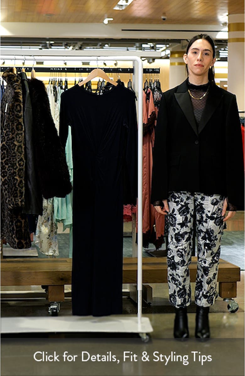 Twist Front Long Sleeve Jersey Maxi Dress, sales video thumbnail