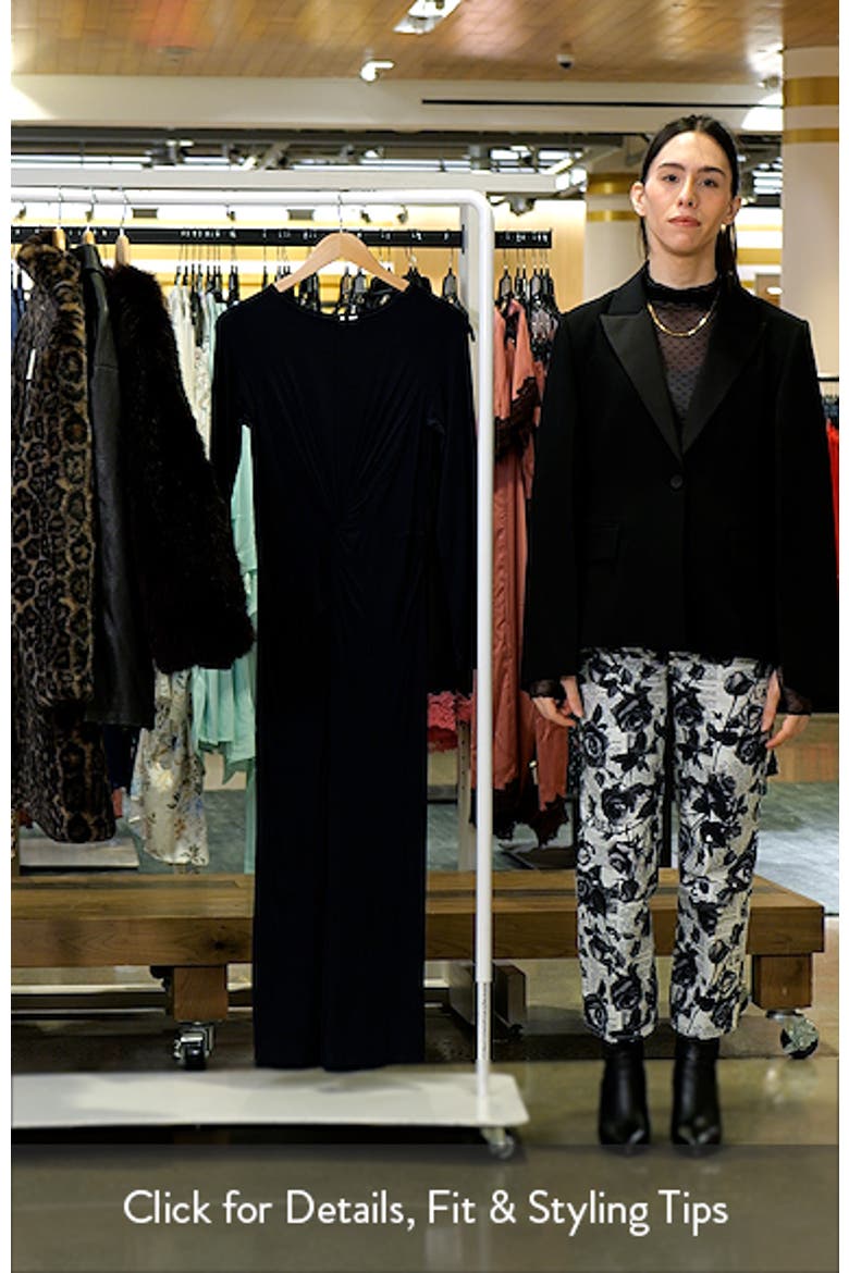 Twist Front Long Sleeve Jersey Maxi Dress video