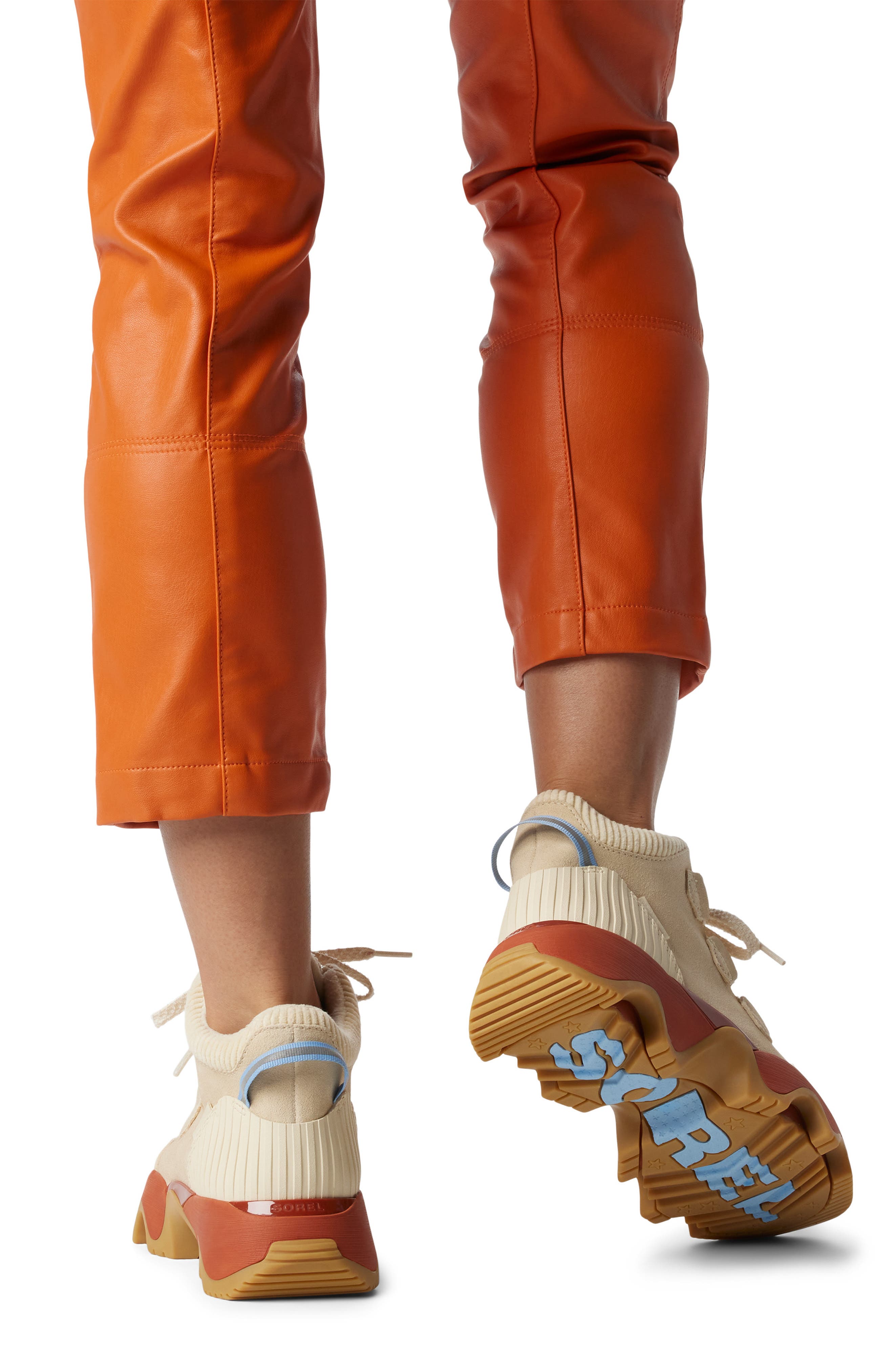 SOREL Kinetic Impact Caribou Plus Waterproof Sneaker Bootie, Alternate, color, Honey White/ Sanguine