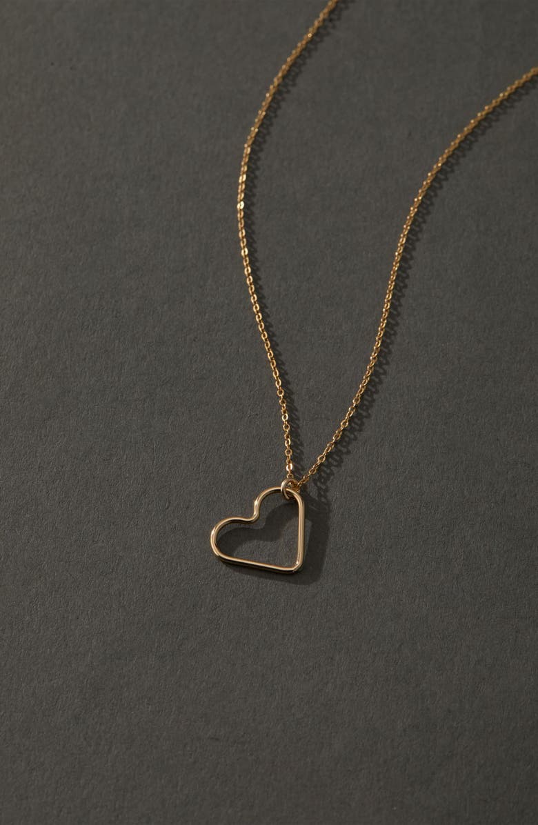 Set & Stones Mabel Heart Pendant Necklace, Alternate, color, Gold