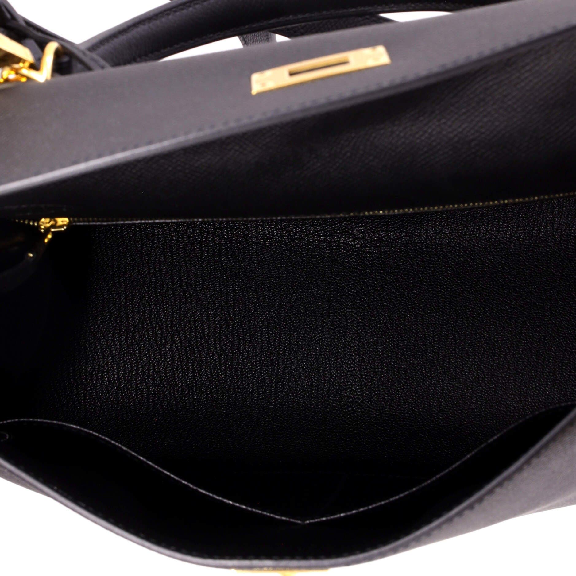 Kelly Handbag Black Epsom with Gold Hardware 28, Alternate, color, Black
