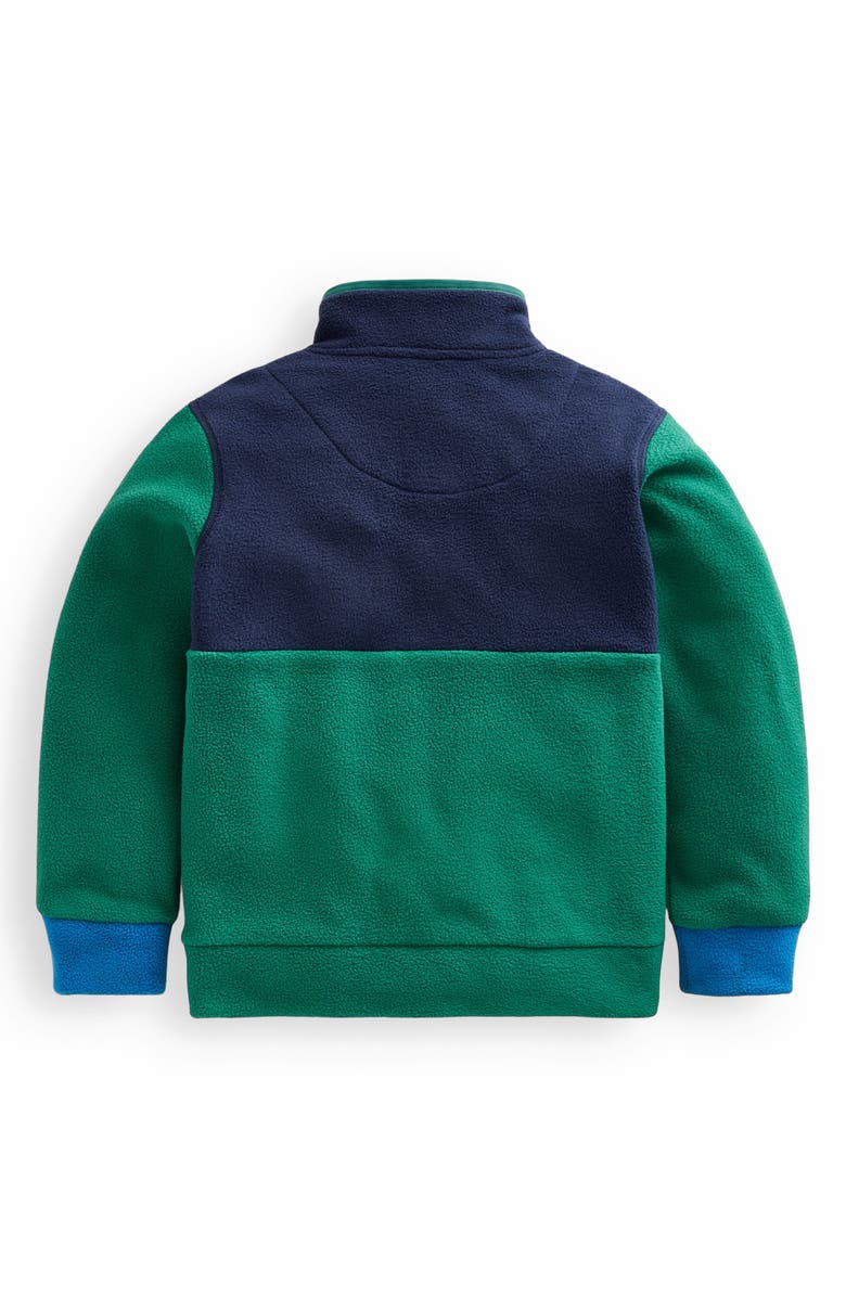 Mini Boden Kids' Colorblock Snap Placket Fleece Pullover, Alternate, color, 