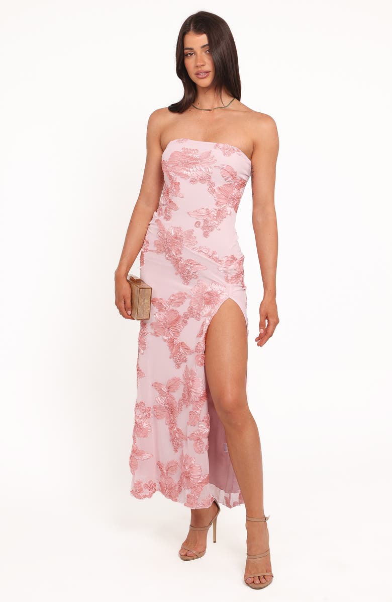 Petal & Pup Adriel Strapless Evening Gown, Alternate, color, Pink
