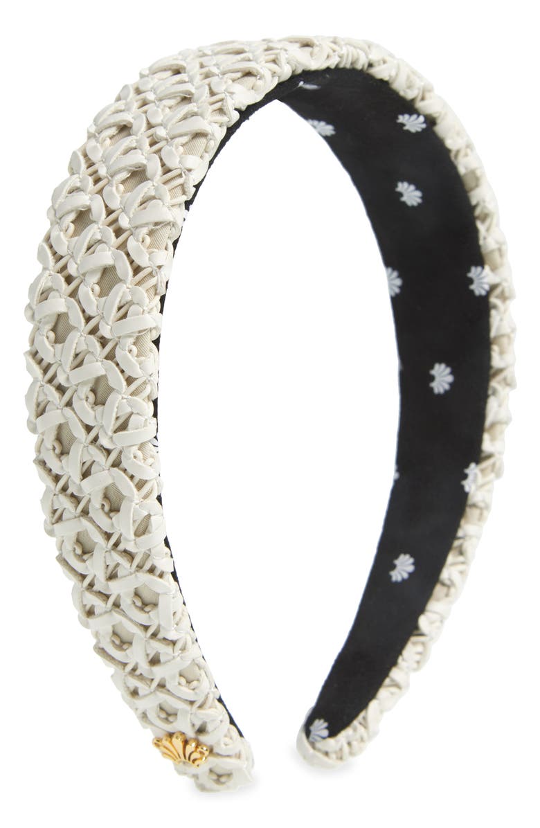 Lele Sadoughi Woven Headband, Main, color, Ivory