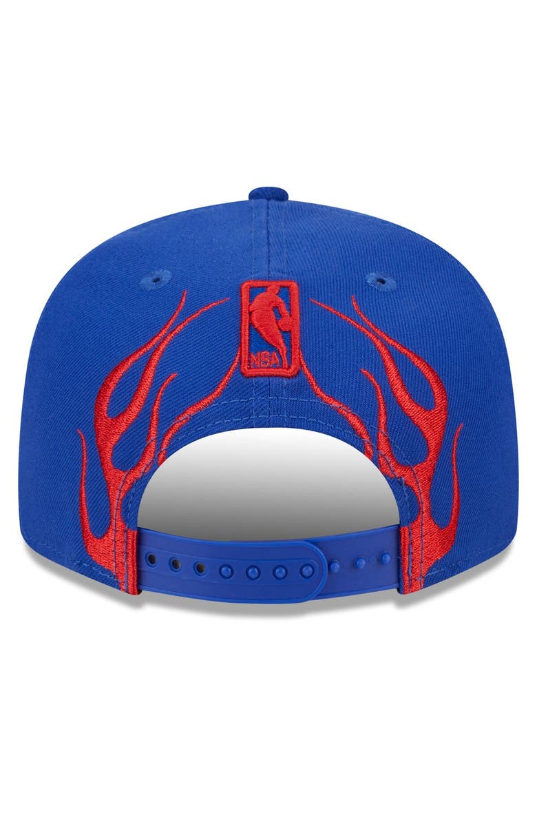 New Era Men's New Era Royal Philadelphia 76ers Rally Drive Flames 9FIFTY Snapback Hat, Alternate, color, Royal
