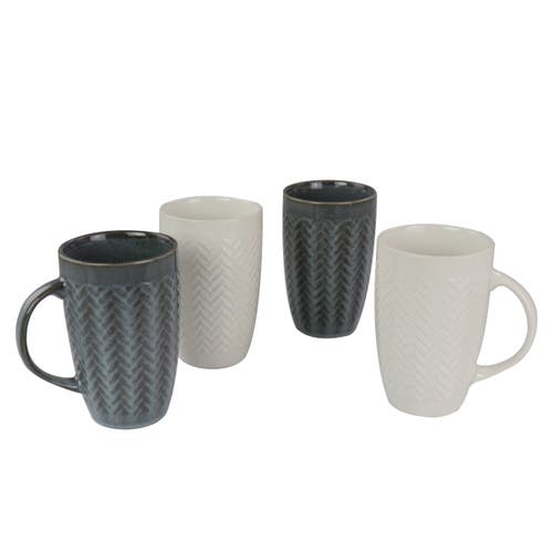 Gibson Home 22 oz Stoneware Mug Set Of 4 In Green