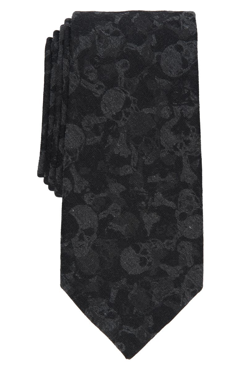 SAVILE ROW CO Zed Skull Convo Woven Tie, Main, color,