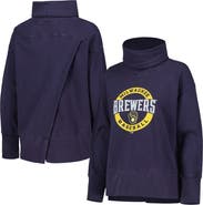 LEVELWEAR Women's Levelwear Navy Milwaukee Brewers Sunset Farm Team Pullover Sweatshirt