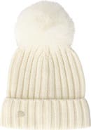 Soia & Kyo Wool Blend Rib Pompom Beanie