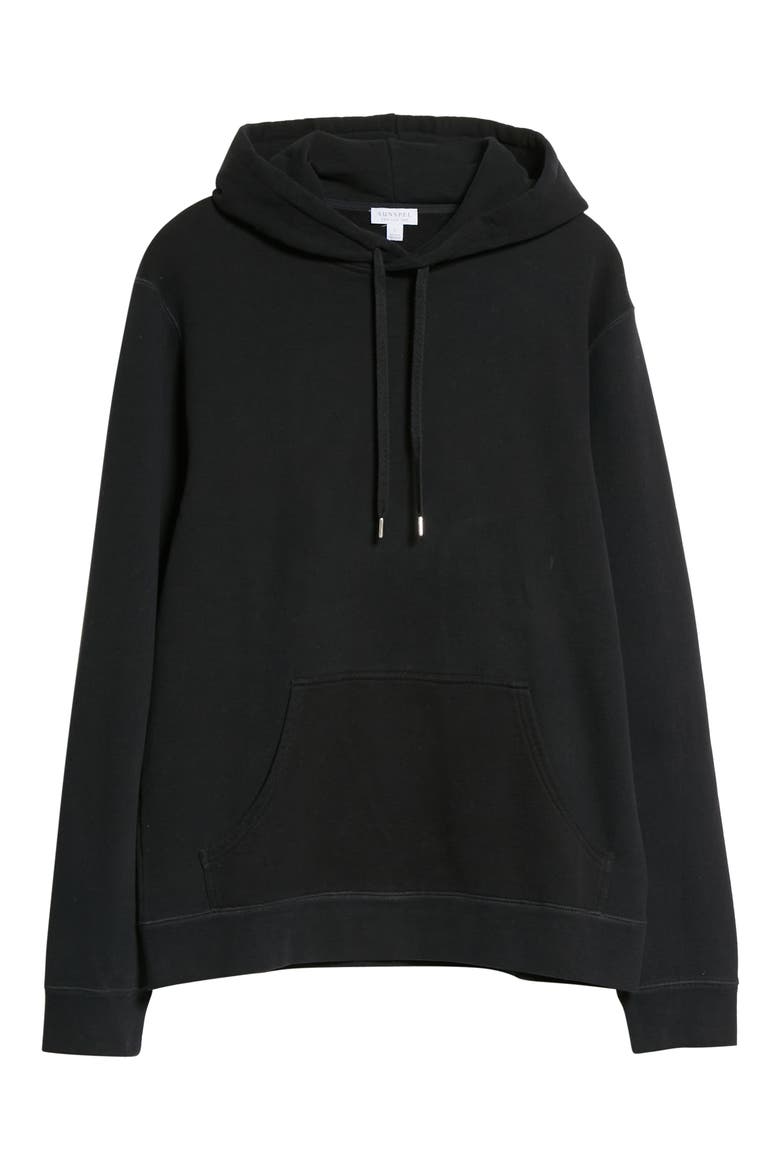 Men's Cotton French Terry Hoodie, Alternate, color, BLACK