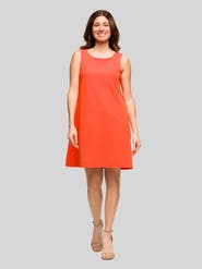 24seven Comfort Apparel Womens Round Neck Sleeveless A-Line Mini Shift Dress