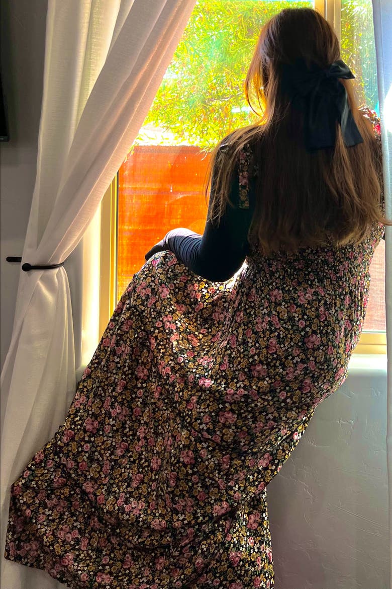 Multi-Color Floral Sleeveless Tiered Maxi Dress, Alternate, color, Pink