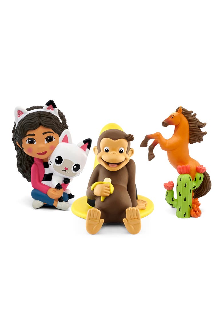 3-Pack Gabby's Dollhouse, Curious George & Spirit Untamed Tonie Audio Character Bundle, Main, color, MULTICOLOR