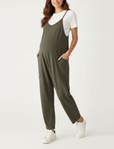 Sleeveless Relaxed Fit Maternity Jumpsuit
