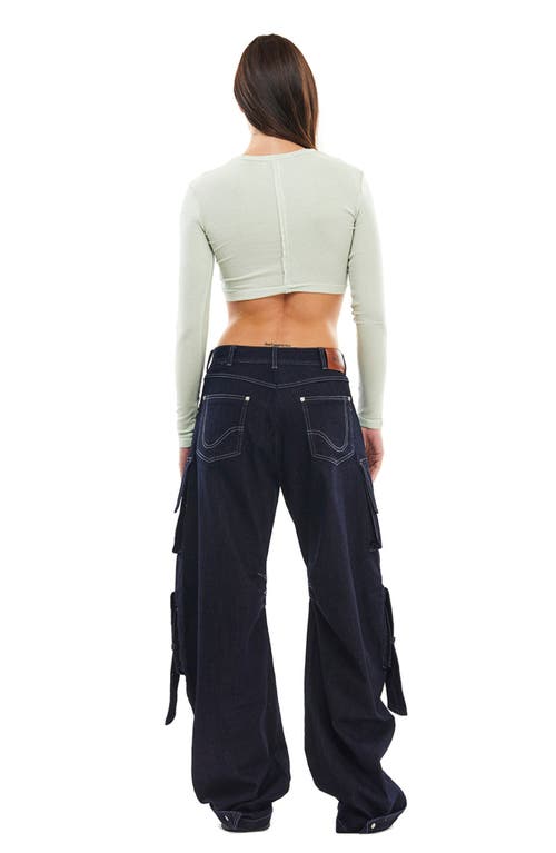 Mother Of All Pepper Crop Top In Gray
