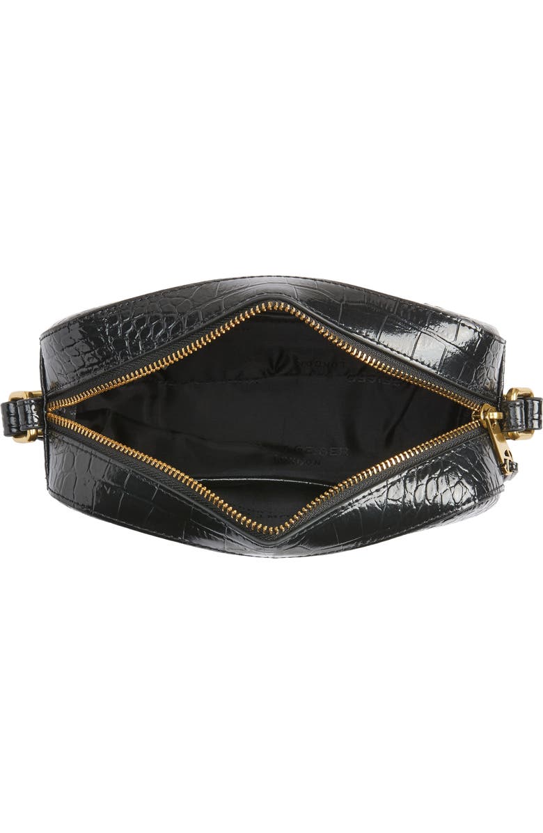 Kurt Geiger London Richmond Croc Embossed Leather Crossbody Bag, Alternate, color,