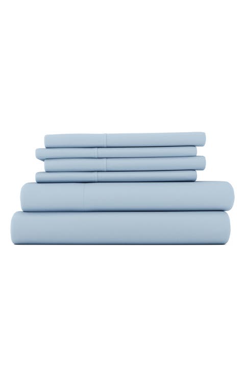 Premium Ultra Soft 6 Piece Microfiber Solid Sheet Set