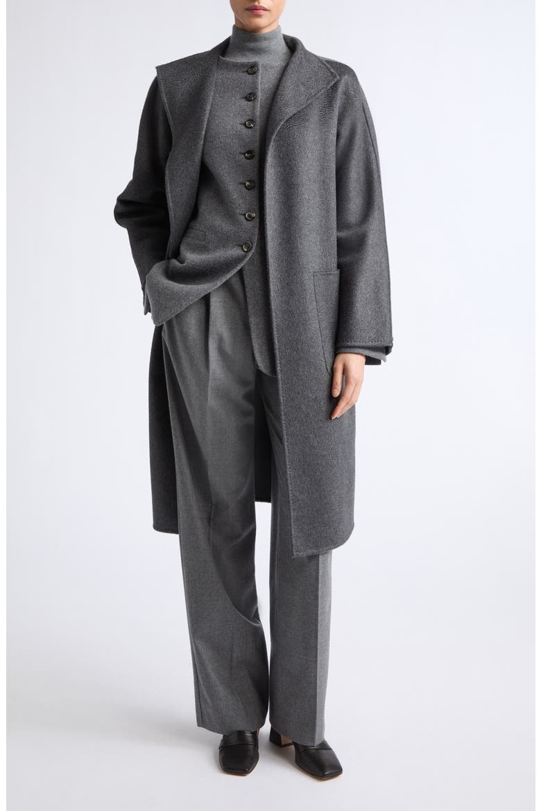 Pleated Straight Leg Pants, Alternate, color, MEDIUM GREY
