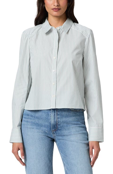 Hettie Stripe Cotton Button-Up Shirt