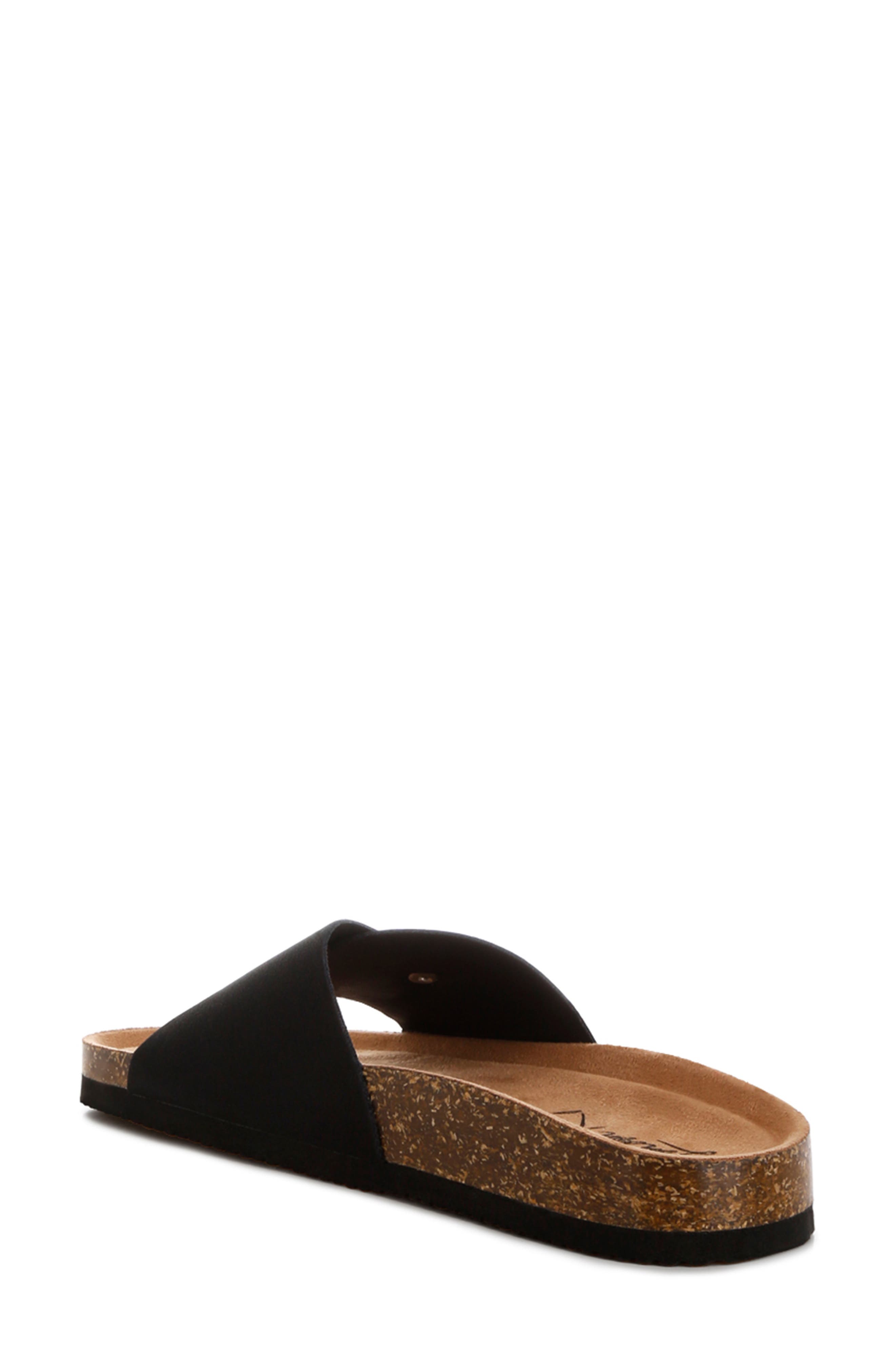 LONDON RAG Aranda Buckle Slide Sandal, Alternate, color, Black