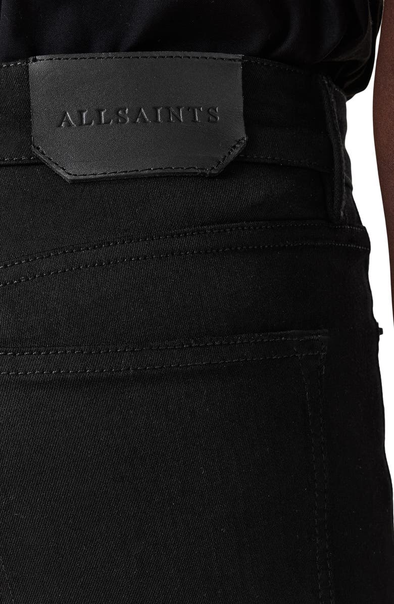AllSaints Haldan Slim Bootcut Jeans, Alternate, color, Perfect Black