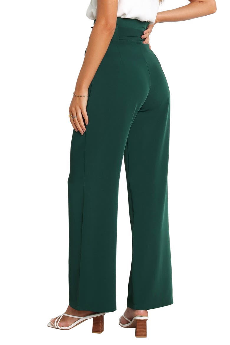 Kieran Tie Waist Wide Leg Pants, Alternate, color, EMERALD GREEN