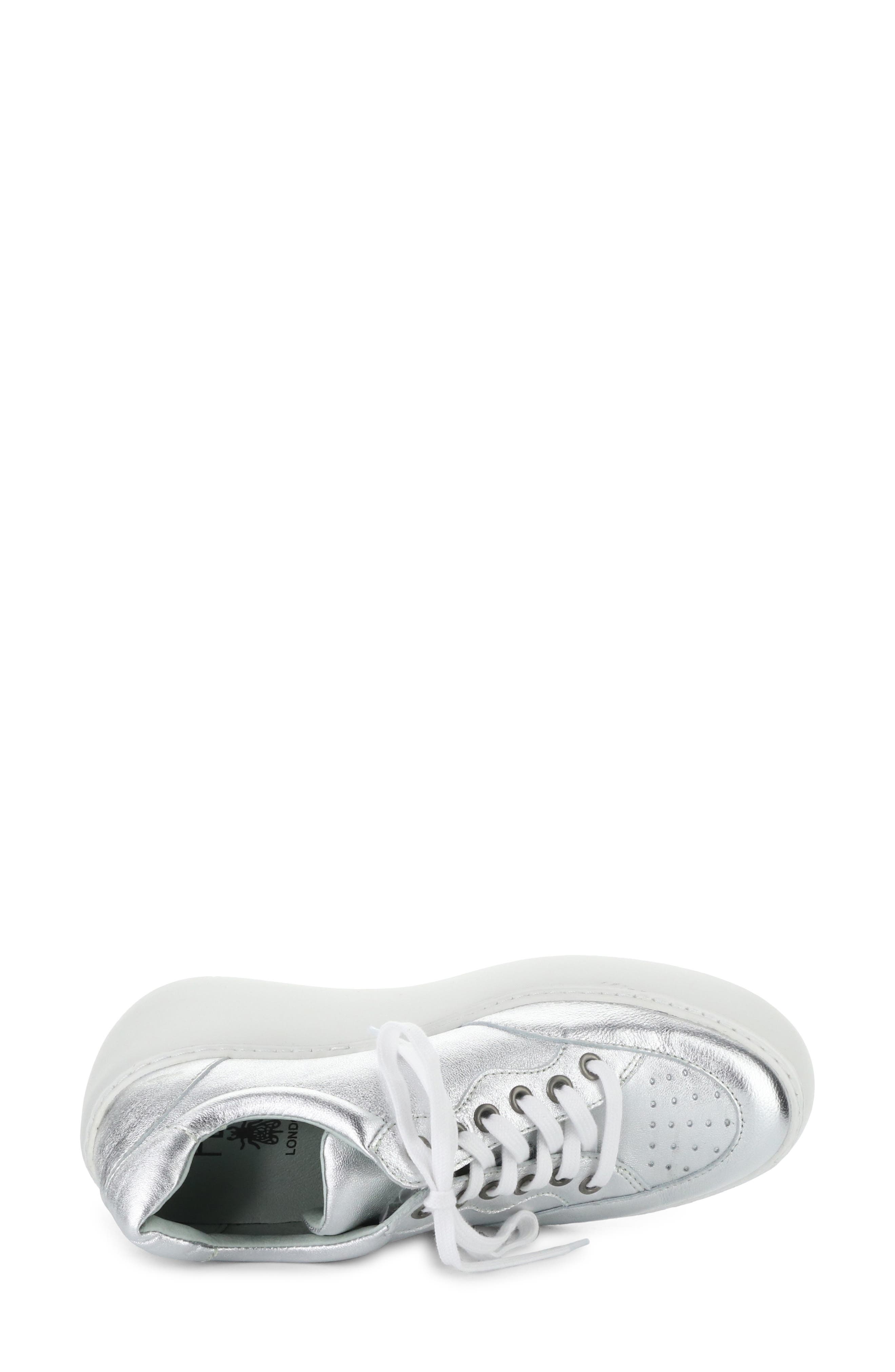 Fly London Derk Platform Wedge Sneaker, Alternate, color, 002 Silver