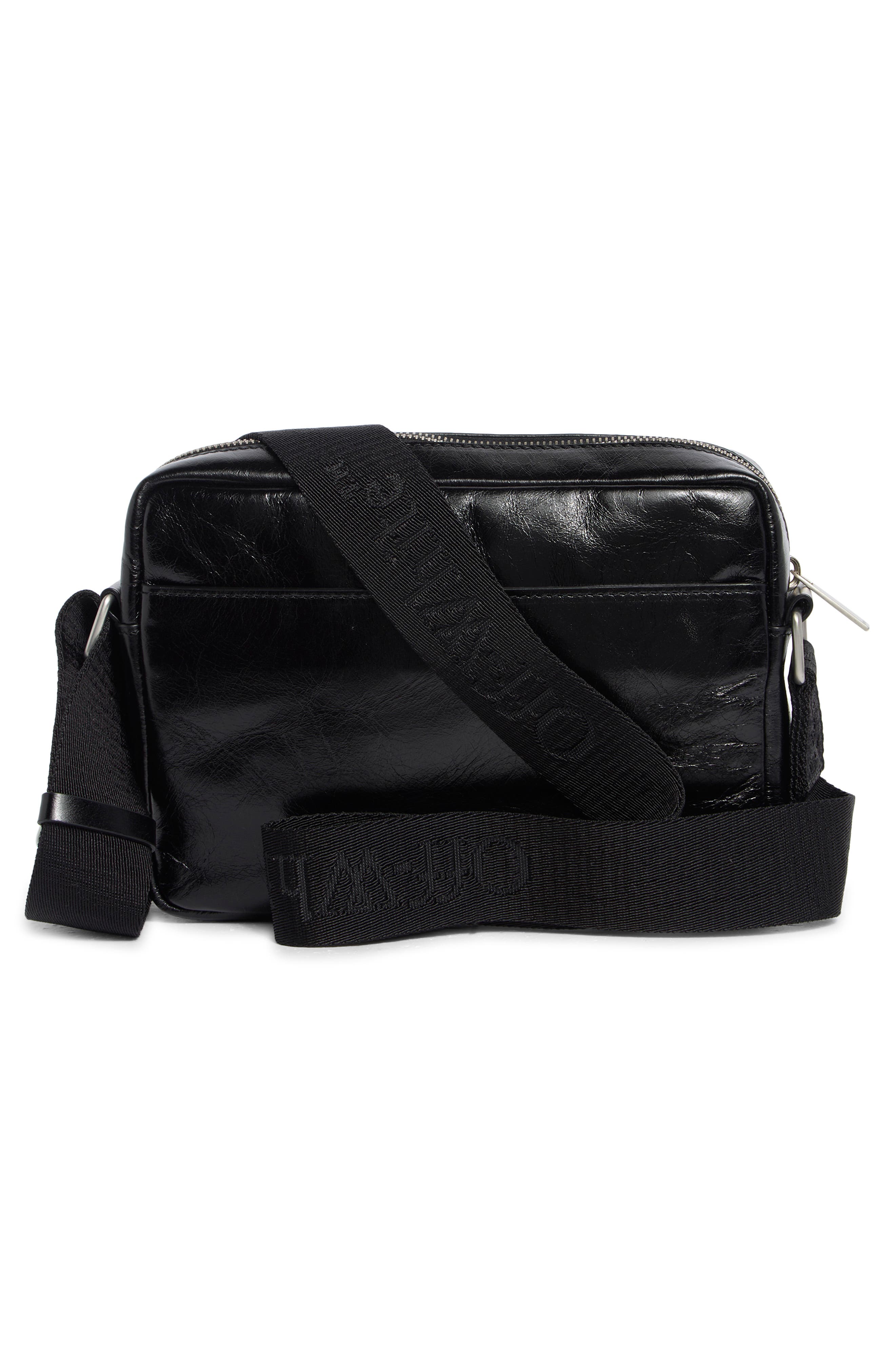 Off-White Bookish Leather Camera Bag, Alternate, color, 