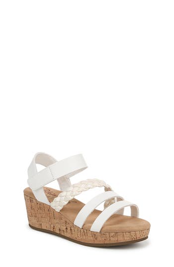 Blowfish Malibu Kids' Lovely Cork Wedge Sandal In White