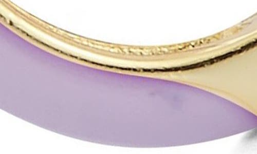 Sphera Milano 14k Over Silver Cz Set Of Huggie & Stud Earrings In Purple