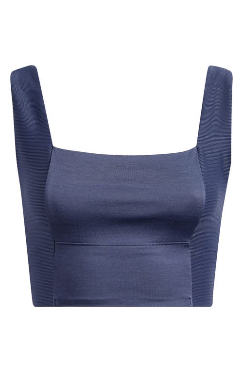 Travismathew Moveknit Sport Crop Tank In Heather Navy Blazer
