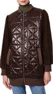 Bernardo Water-Resistant Faux Shearling Sleeve Puffer Jacket