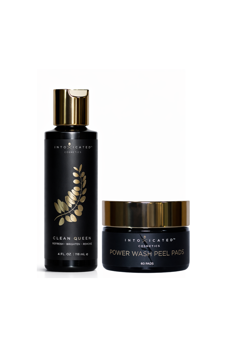 Exfoliation Bundle |Clean Queen Glycolic Wash & Power Wash Multi Acid Peel Pads, Main, color, None
