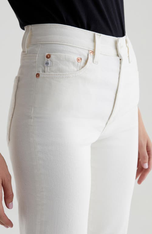 Ag Brinley Mid Rise Classic Straight Leg Jeans In Powder