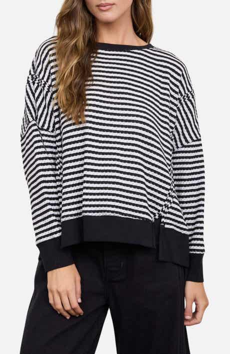 Stripe Cotton Blend Sweater
