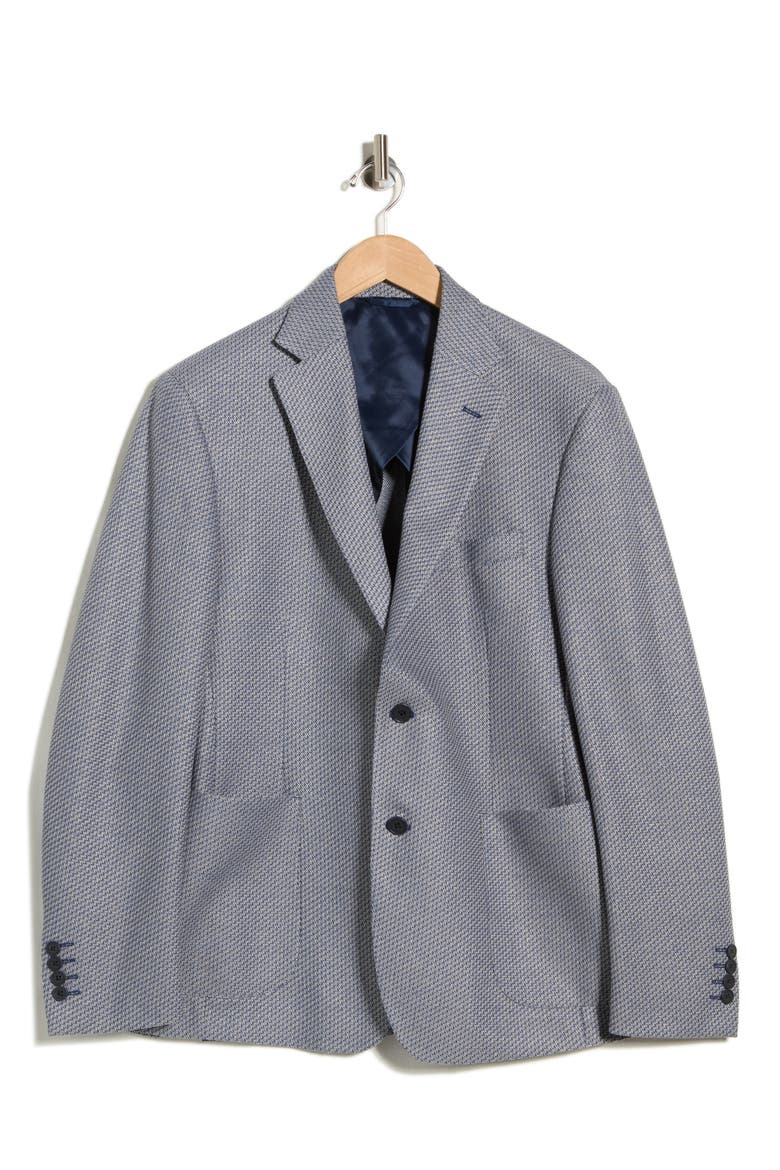 Two Button Side Vent Patch Pocket Jacket, Alternate, color, BLUE