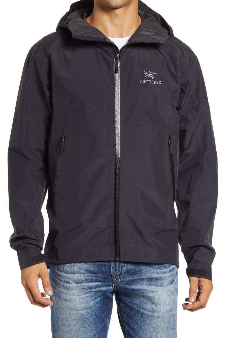 Zeta SL Waterproof Gore-Tex® Hooded Jacket, Alternate, color, BLACK