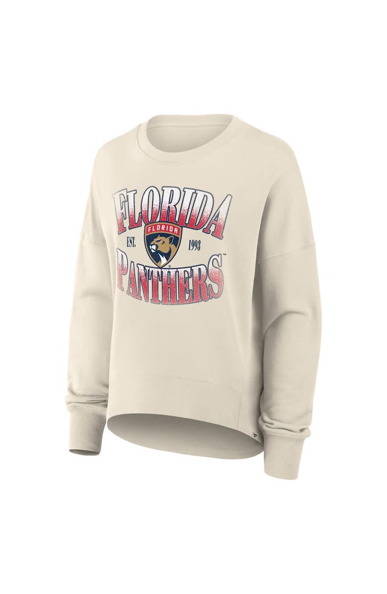 FANATICS Women
s Fanatics Cream Florida Panthers Oversized Slice Pullover Sweatshirt, Alternate, color, Cream