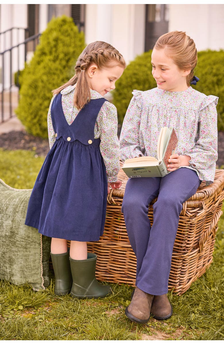 Little English Kids' Button Panel Jumper, Alternate, color, Navy Corduroy