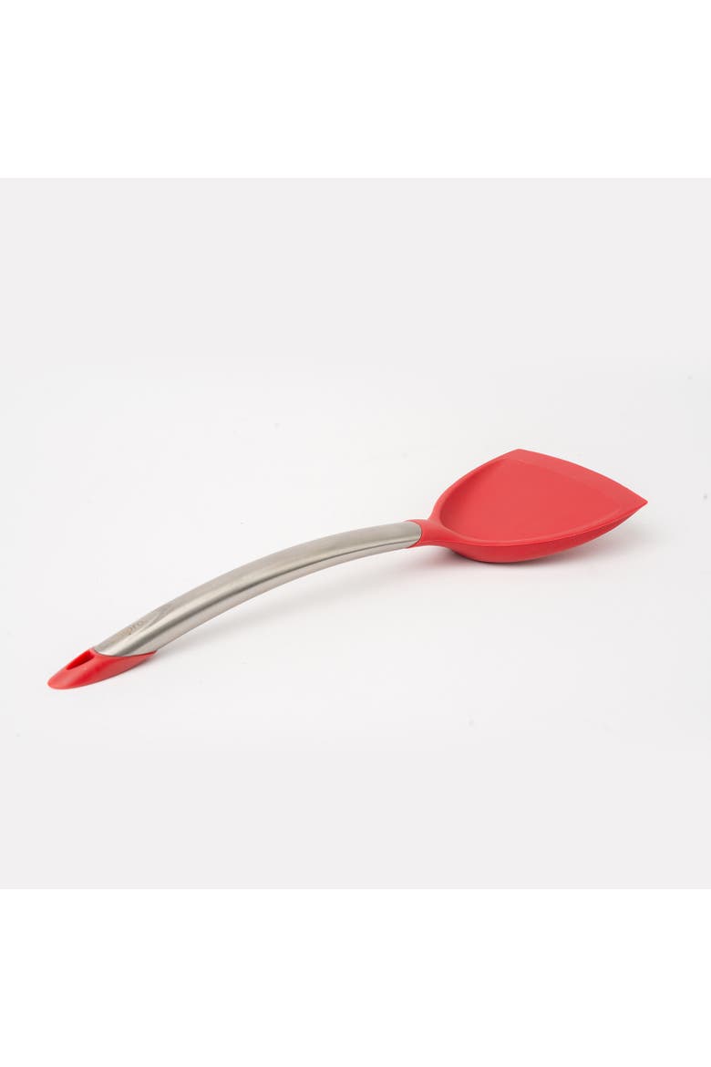 Silicone & Stainless Steel Wok Turner, Red, Alternate, color, Red